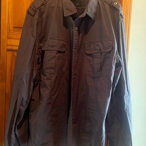 Calvin Klein Brown  Military Field Shirt long sleeve